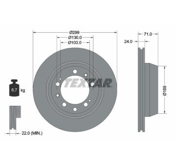 Brzdový kotouč TEXTAR 92043300