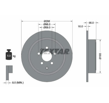 Brzdový kotouč Textar 92074100