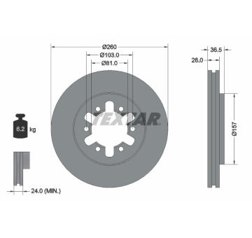 Brzdový kotouč TEXTAR 92074700