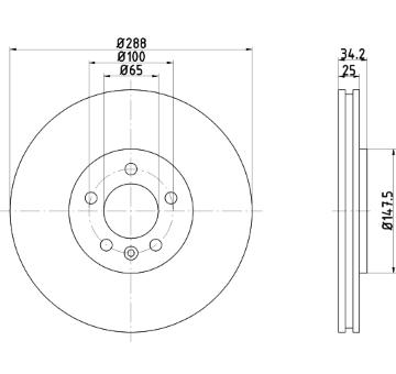 Brzdový kotouč TEXTAR 92082400