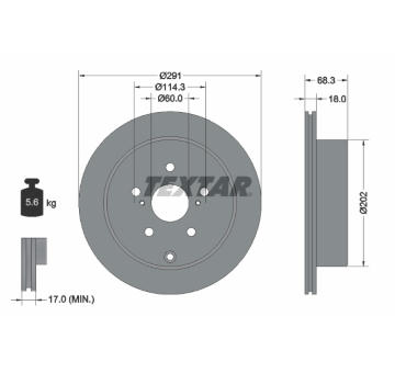 Brzdový kotouč TEXTAR 92082600