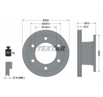 Brzdový kotouč TEXTAR 93084300