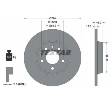 Brzdový kotouč TEXTAR 92098103