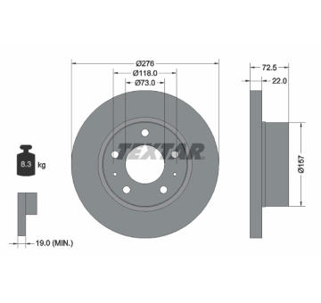 Brzdový kotúč TEXTAR 93104600