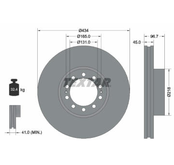 Brzdový kotouč TEXTAR 93105000
