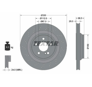 Brzdový kotúč TEXTAR 92120407
