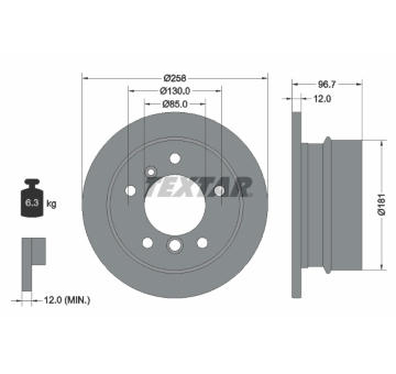 Brzdový kotouč TEXTAR 92137503