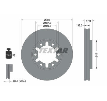 Brzdový kotouč TEXTAR 92138300