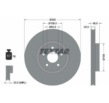 Brzdový kotouč Textar 92149100
