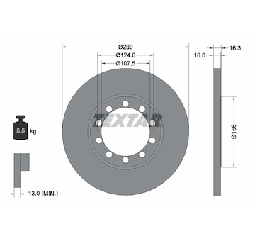Brzdový kotouč Textar 92152000