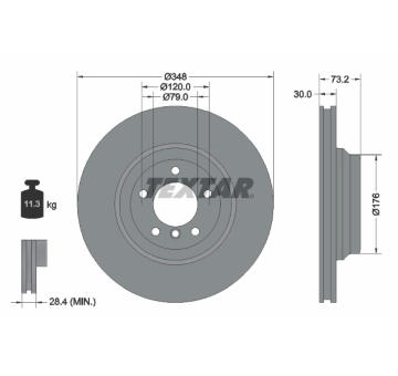 Brzdový kotouč TEXTAR 92155303