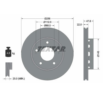 Brzdový kotouč TEXTAR 92174203