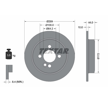 Brzdový kotouč TEXTAR 92175003