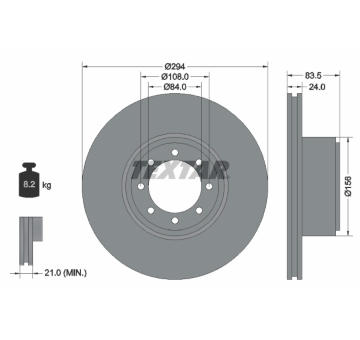 Brzdový kotouč TEXTAR 93175300