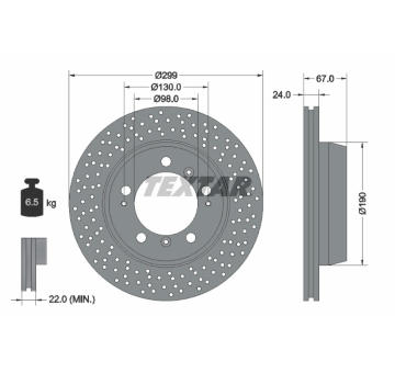 Brzdový kotouč TEXTAR 92176705