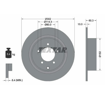 Brzdový kotouč Textar 92177303