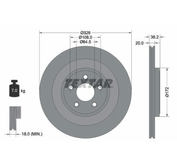 Brzdový kotouč TEXTAR 92178003