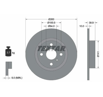 Brzdový kotouč TEXTAR 92179303