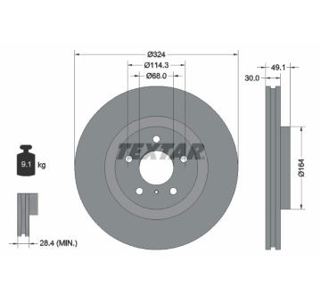 Brzdový kotouč TEXTAR 92194203