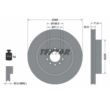 Brzdový kotouč TEXTAR 92223103