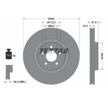 Brzdový kotouč Textar 92229203
