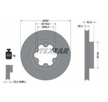 Brzdový kotouč TEXTAR 93240600