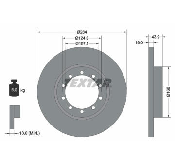 Brzdový kotouč TEXTAR 93242500