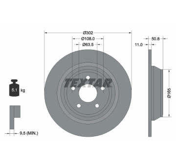 Brzdový kotouč TEXTAR 92268703