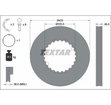 Brzdový kotouč TEXTAR 93272011
