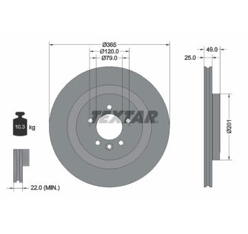 Brzdový kotouč TEXTAR 92293003