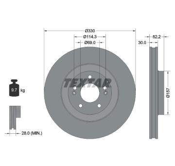 Brzdový kotouč TEXTAR 92315003