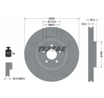 Brzdový kotouč TEXTAR 92319105