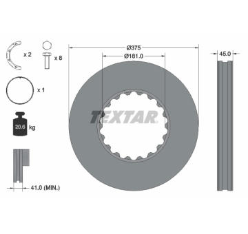 Brzdový kotouč TEXTAR 93322800