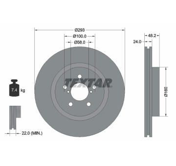 Brzdový kotouč TEXTAR 92327603