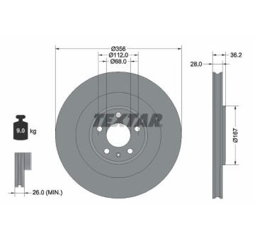 Brzdový kotouč TEXTAR 92341205