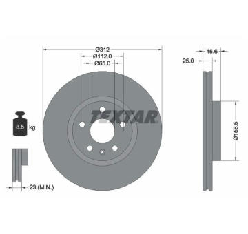 Brzdový kotouč TEXTAR 92343203
