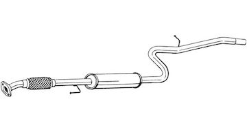 Střední tlumič výfuku BOSAL 287-419