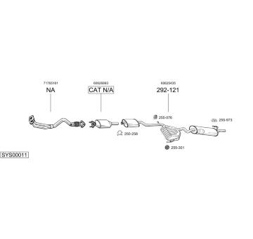 Výfukový systém BOSAL SYS00011