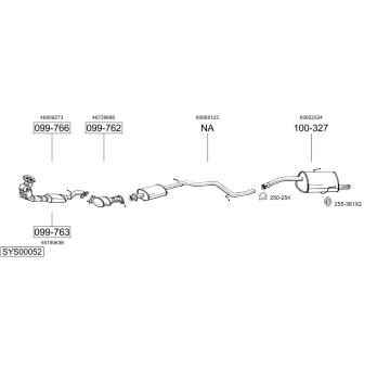 Výfukový systém BOSAL SYS00052