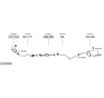 Výfukový systém BOSAL SYS00068