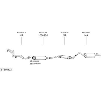 Výfukový systém BOSAL SYS00122