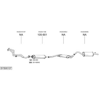 Výfukový systém BOSAL SYS00137