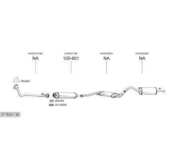 Výfukový systém BOSAL SYS00138