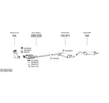 Výfukový systém BOSAL SYS00164