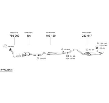 Výfukový systém BOSAL SYS00252