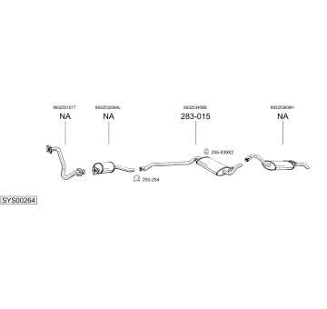 Výfukový systém BOSAL SYS00264