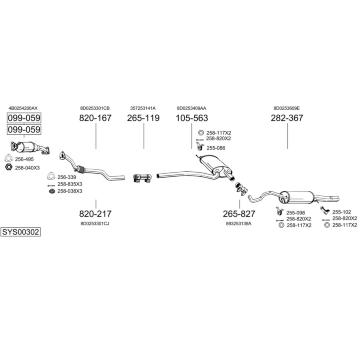 Výfukový systém BOSAL SYS00302