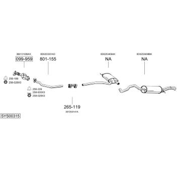 Výfukový systém BOSAL SYS00315