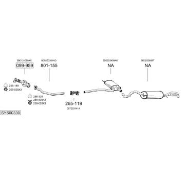 Výfukový systém BOSAL SYS00330