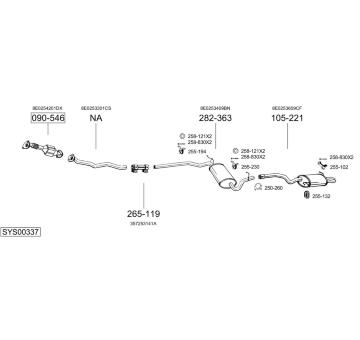 Výfukový systém BOSAL SYS00337